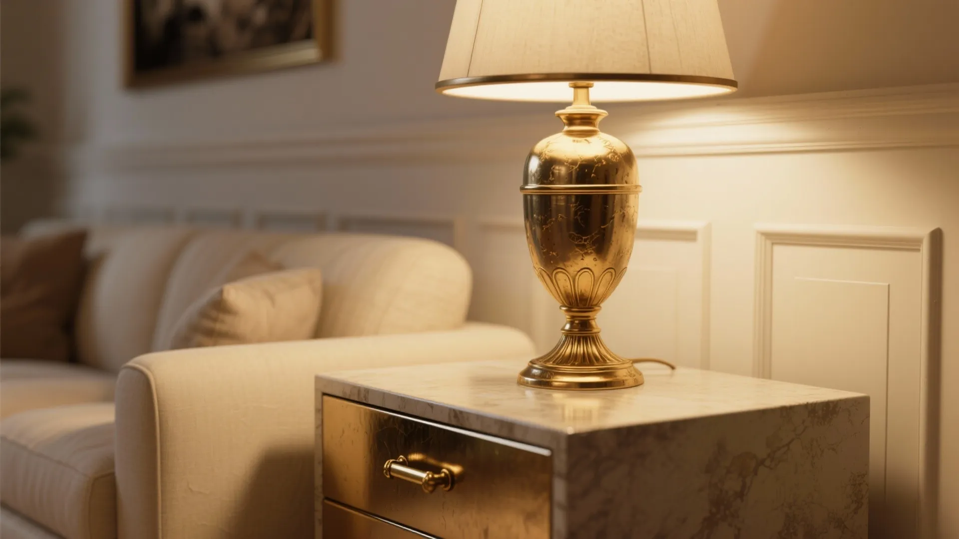 4. Warm Metallic Accents