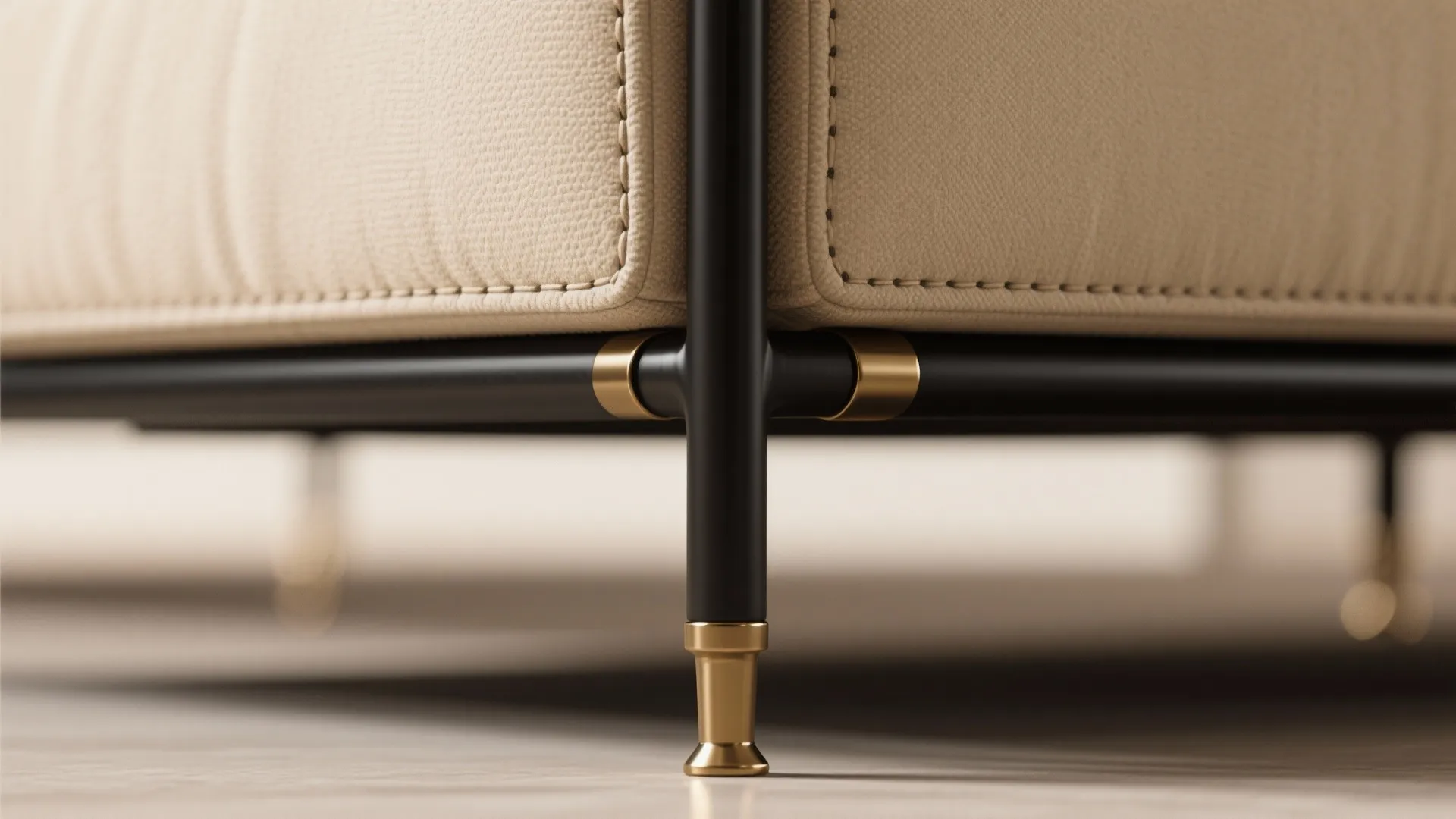 4. Modern Minimal Beige with Metal Details