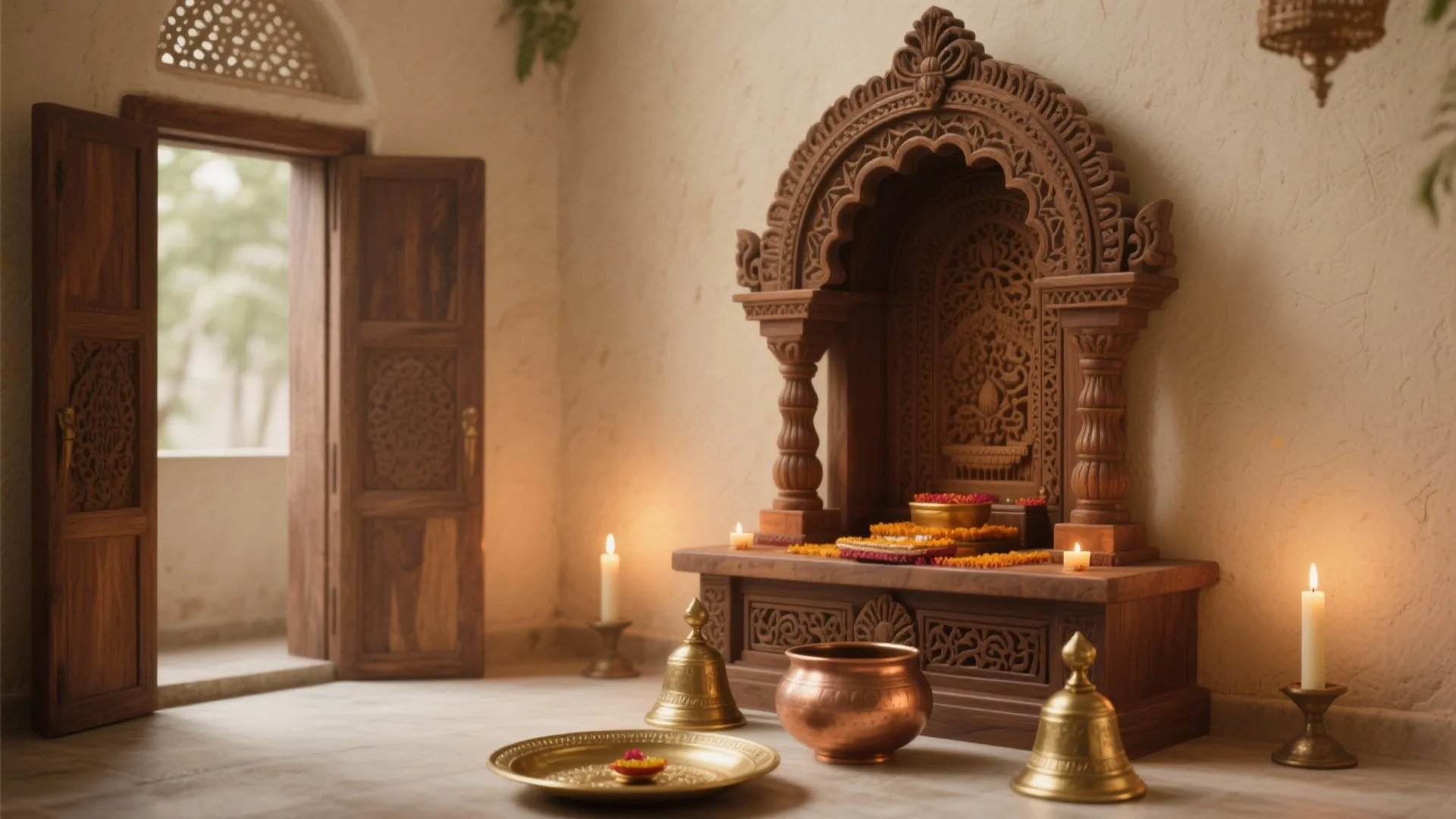 Earthy Beiges, Sand, and Taupe Calm the Corner