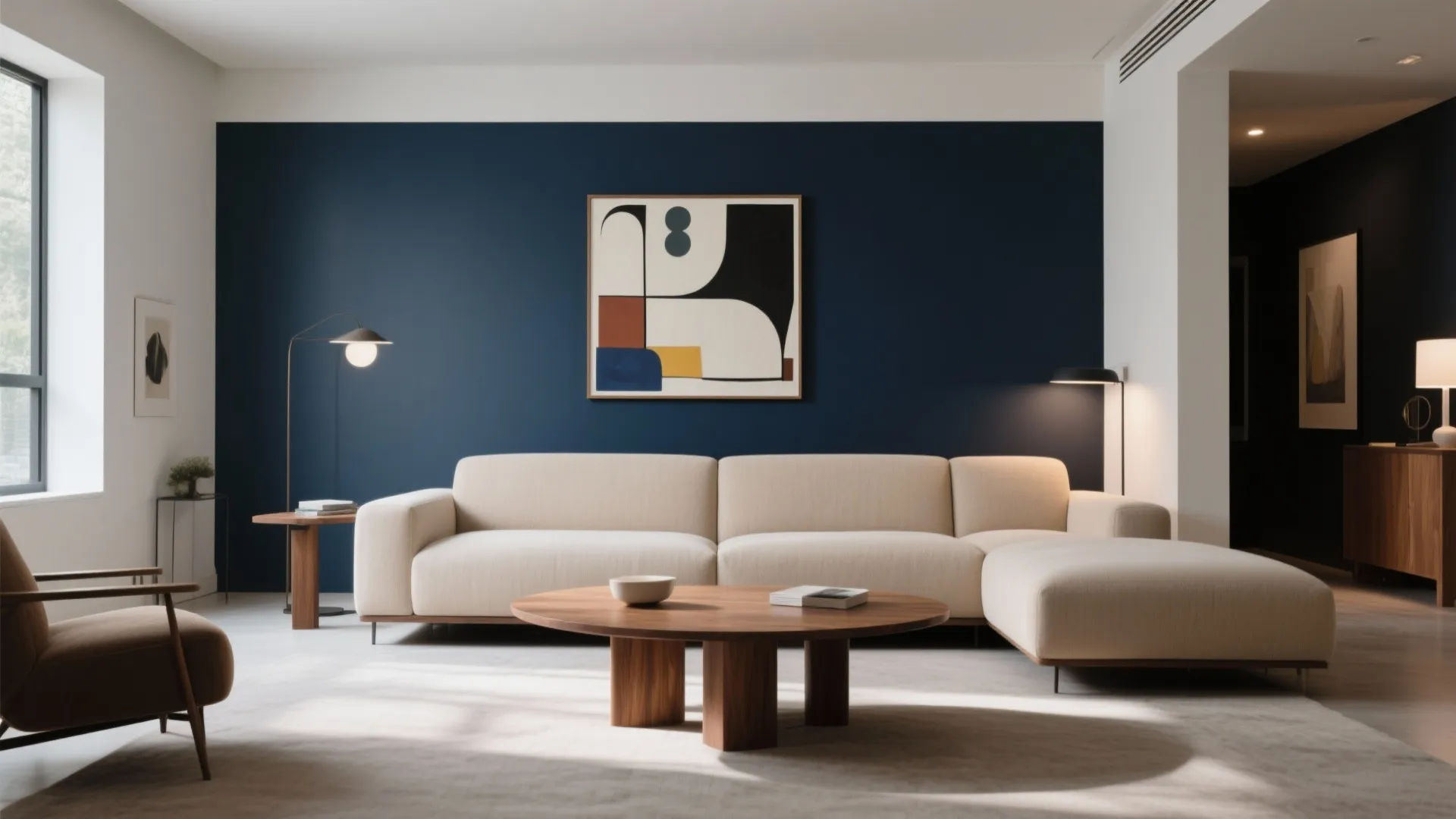 8. Accent Wall Behind the Sofa