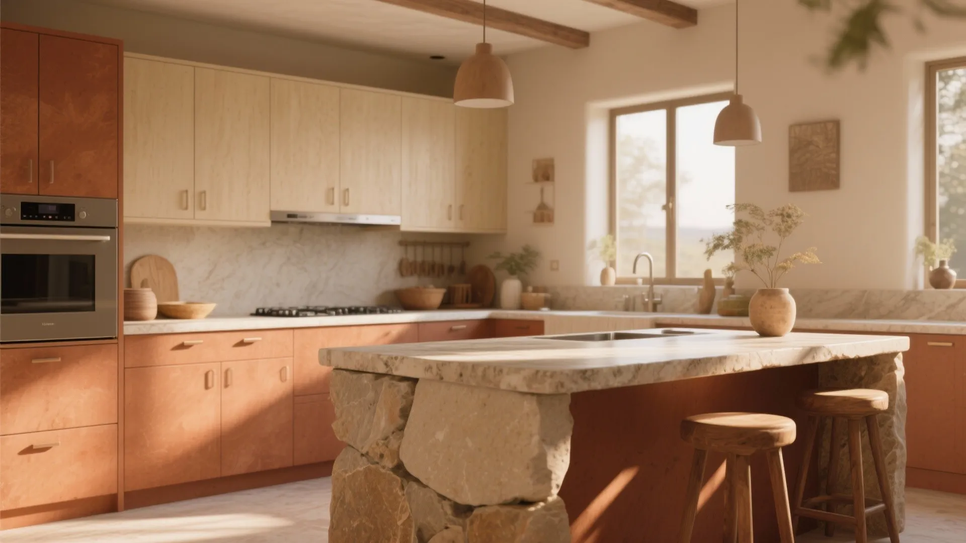 9. Beige & Terracotta