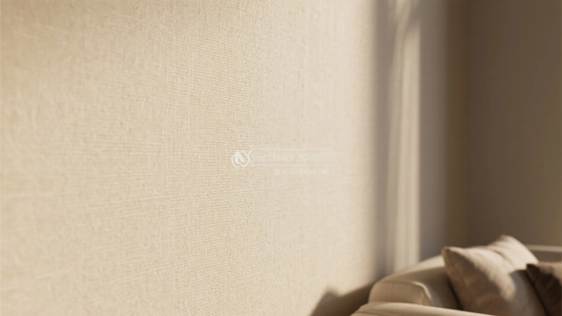 2. Beige Walls with Textured Wallpaper