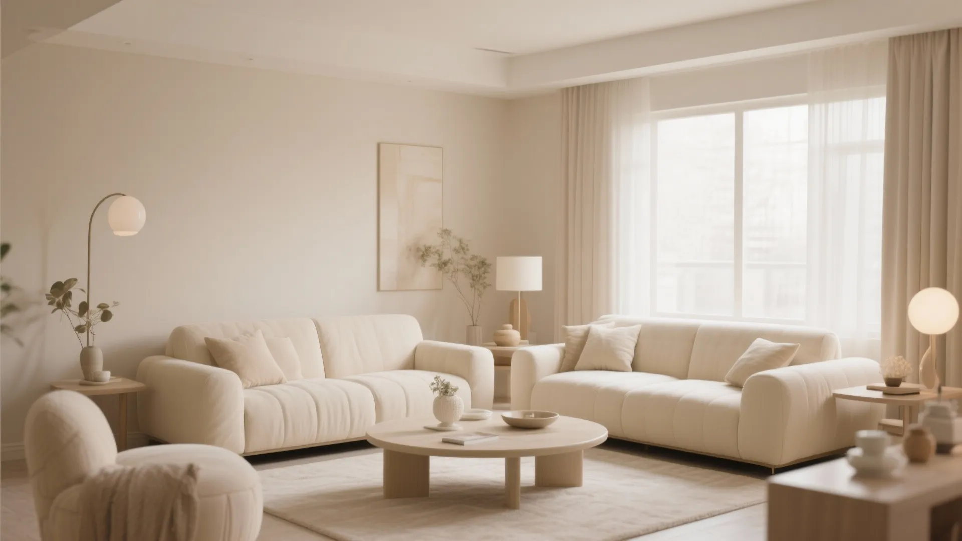 3. Beige Walls with Cream Furniture