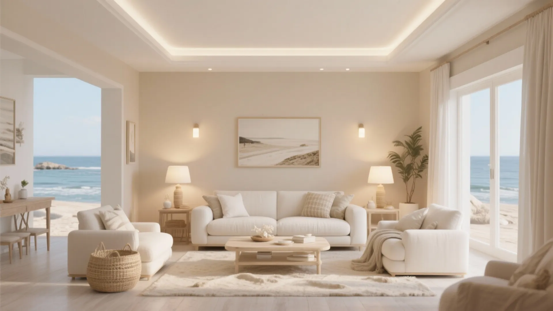 Beige and White Contrast