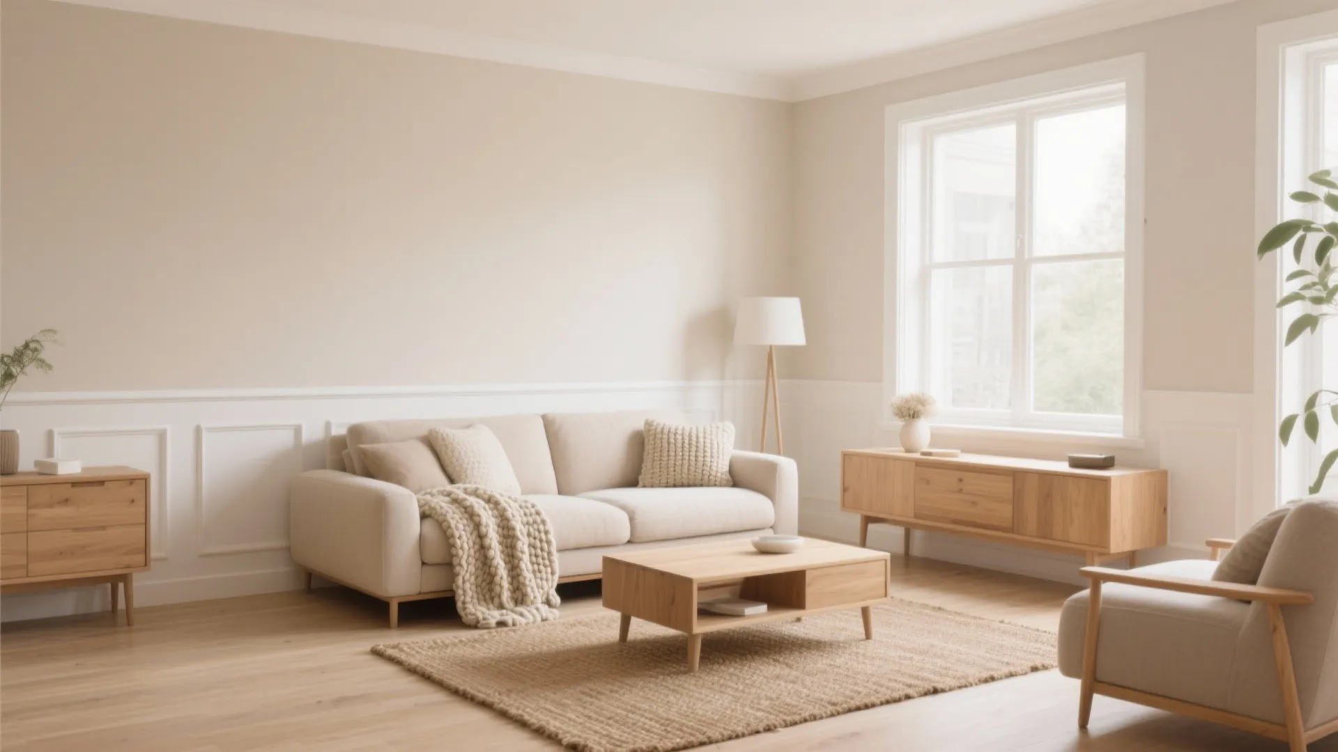 1. Minimalist Beige & White Palette