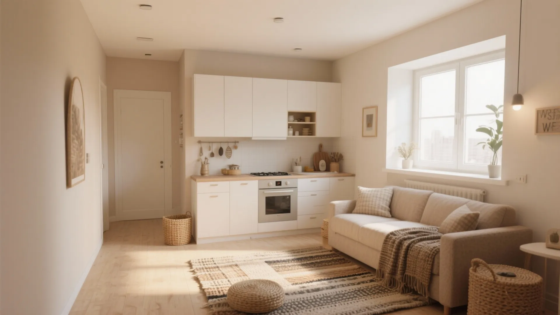 1. Soft Beige and Warm White Harmony