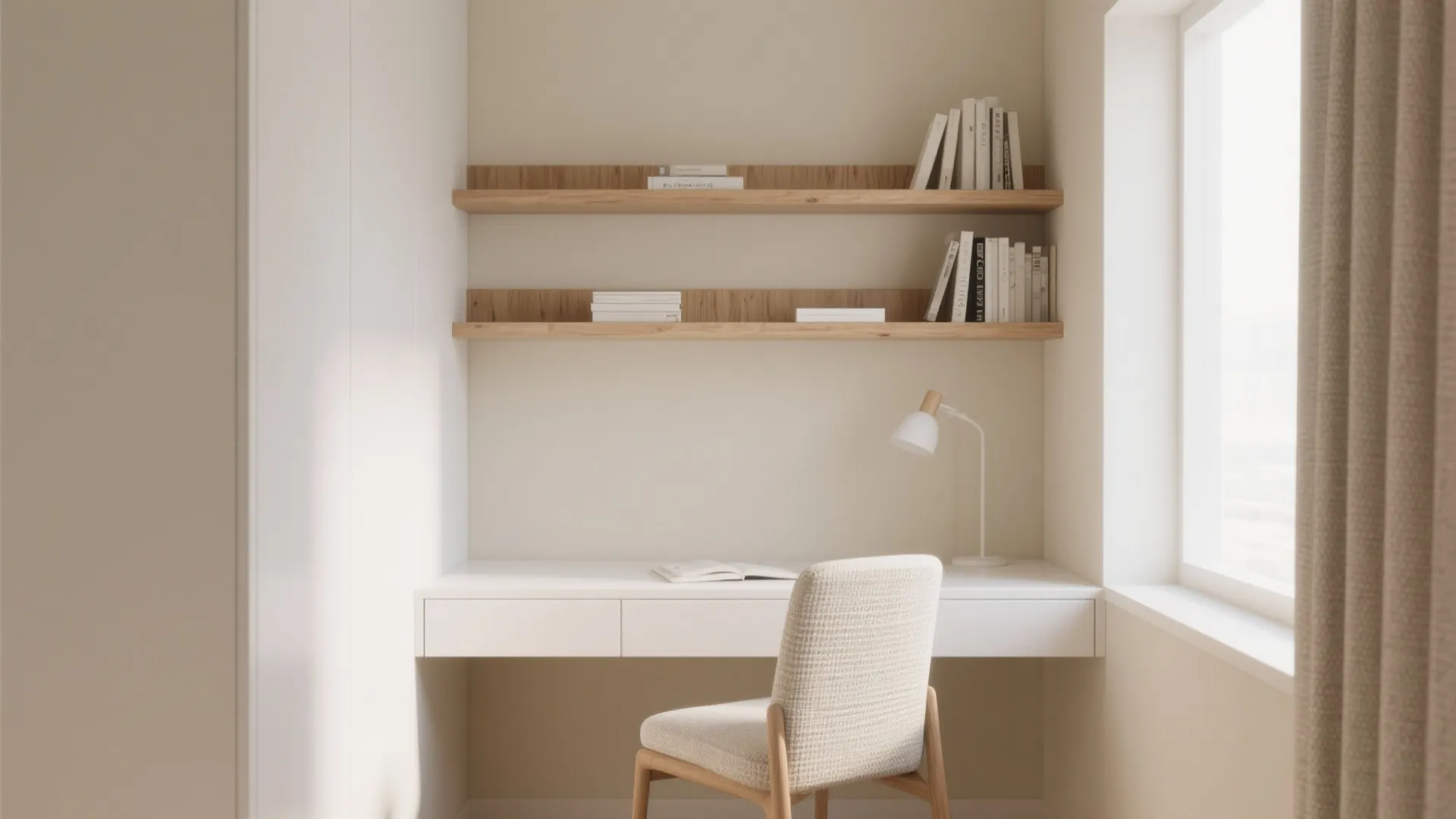 Soft Beige and White Minimalism