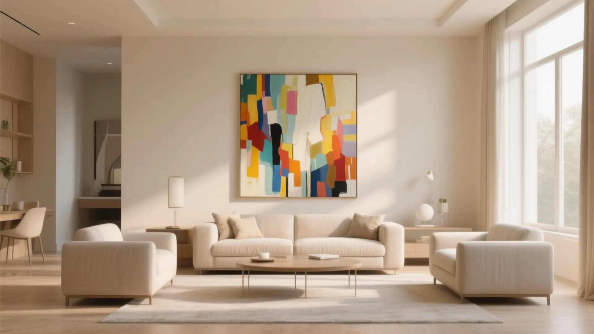 2. Pops of Color Through Art