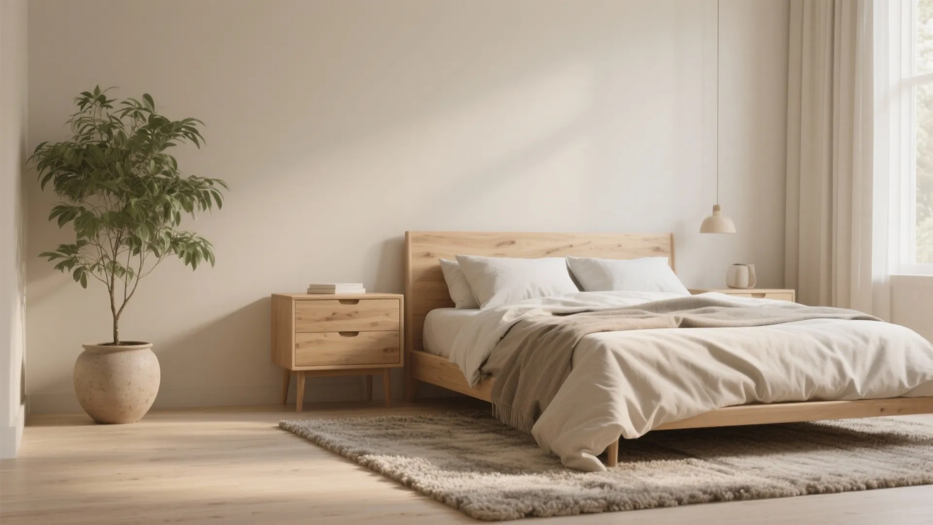 Beige and Wood for Scandinavian Calm