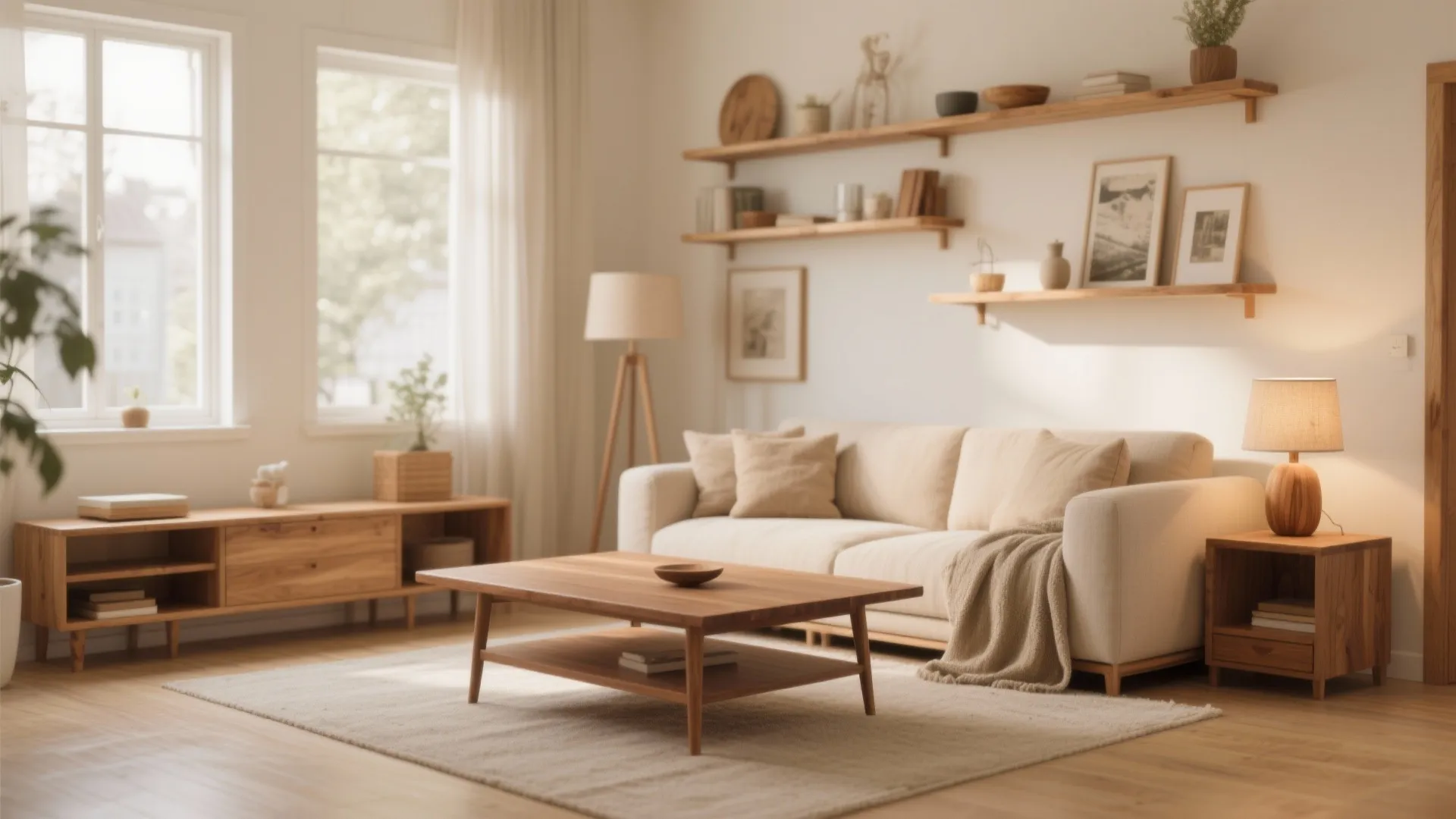 3. Wooden Accents for Natural Warmth