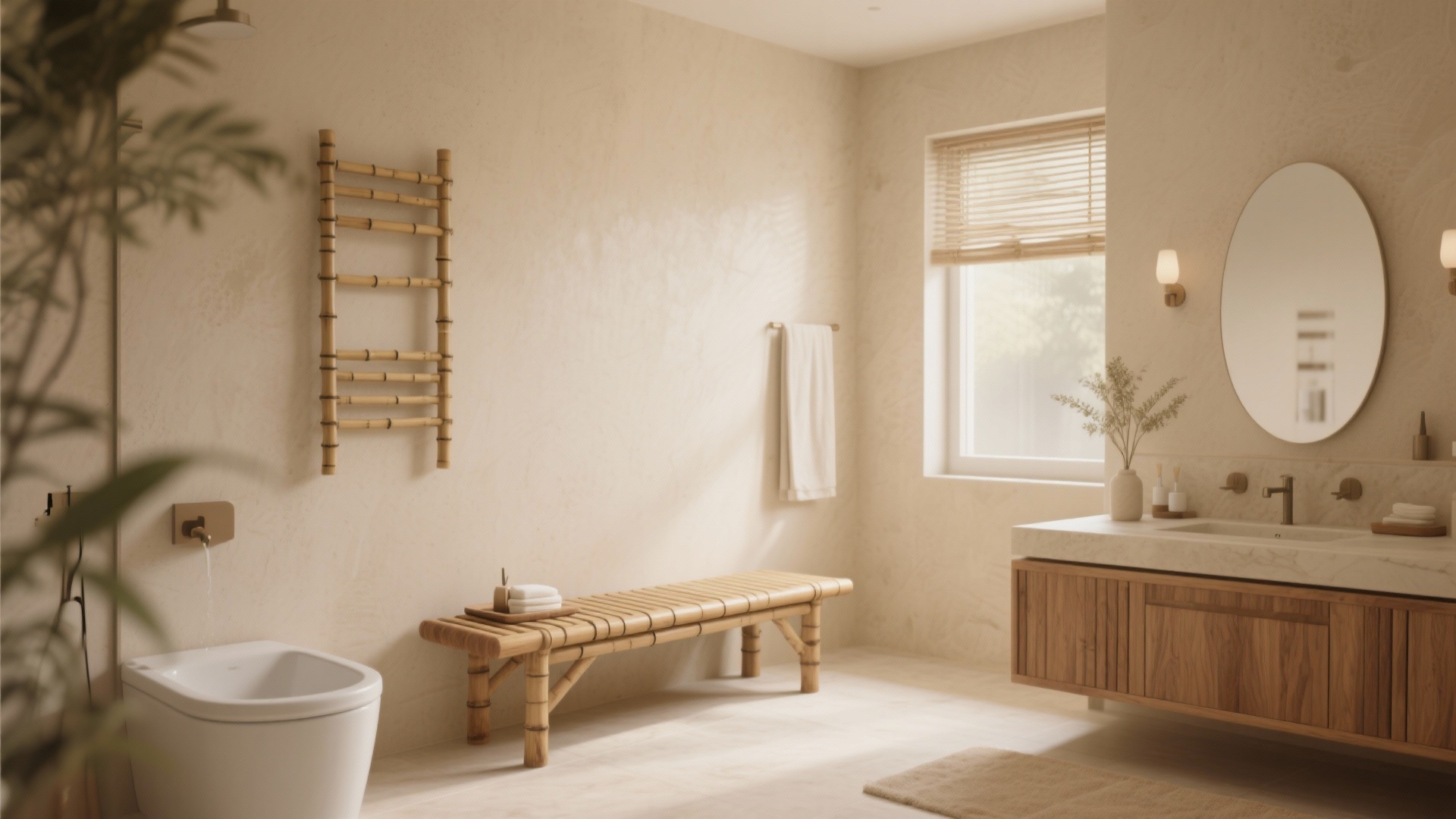 Neutral Beige Bathroom Decor