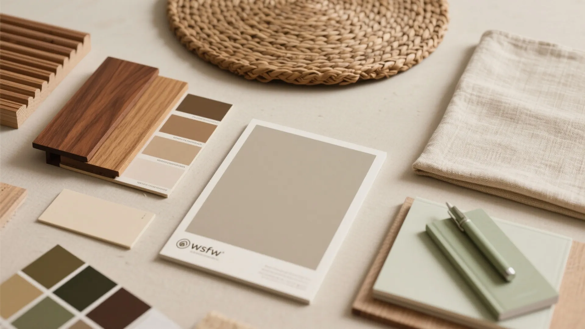 Earthy Beiges with Natural Wood for Grounded Balance