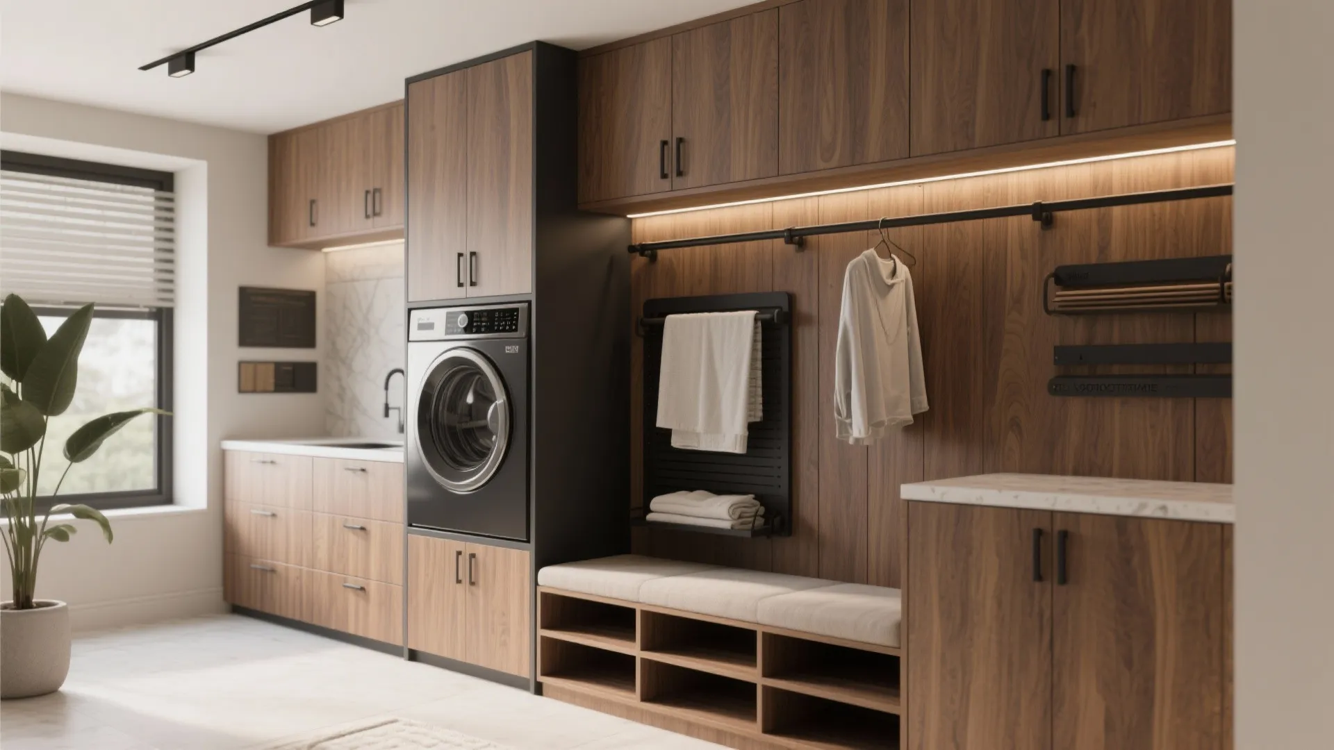 4. Multipurpose Bench and Appliance Wall