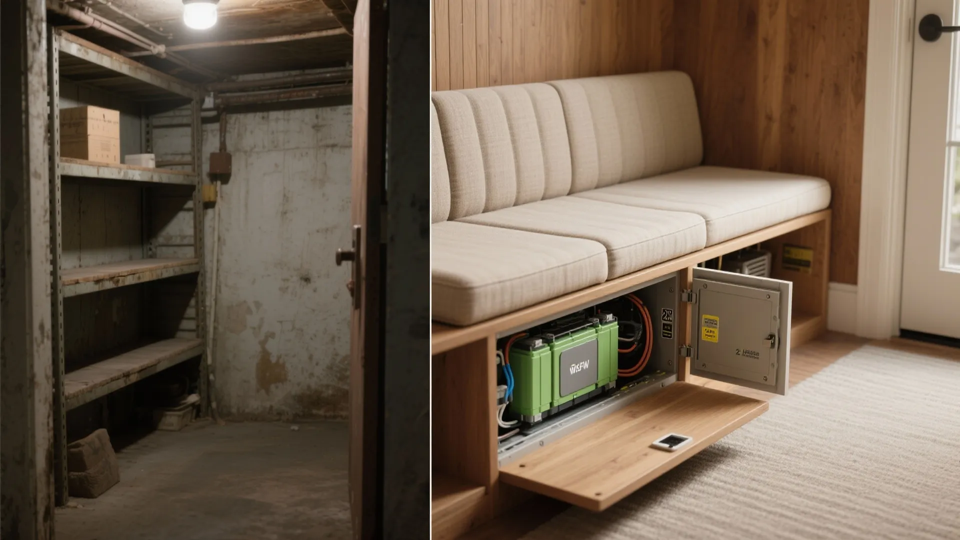 2. Combine storage furniture with hidden power modules