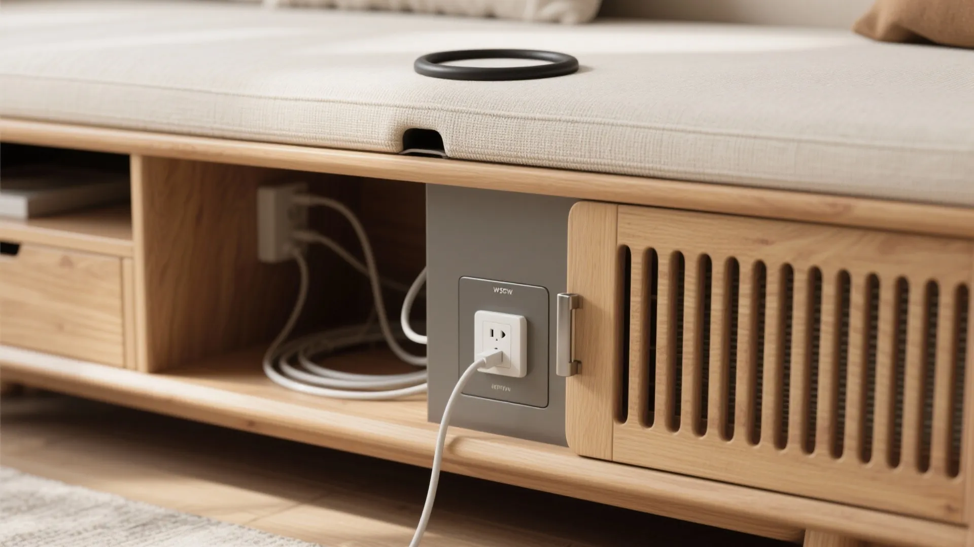 Bench-Style Small Chest with Hidden Charging