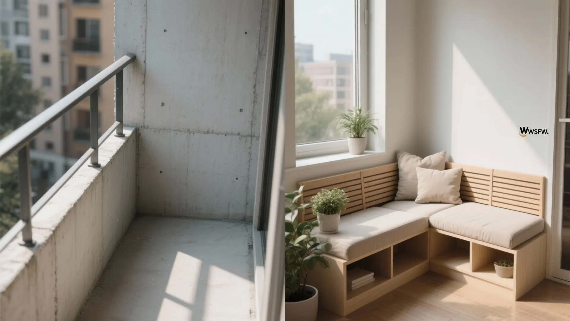 L-Shaped Corner Bench with Hidden Storage