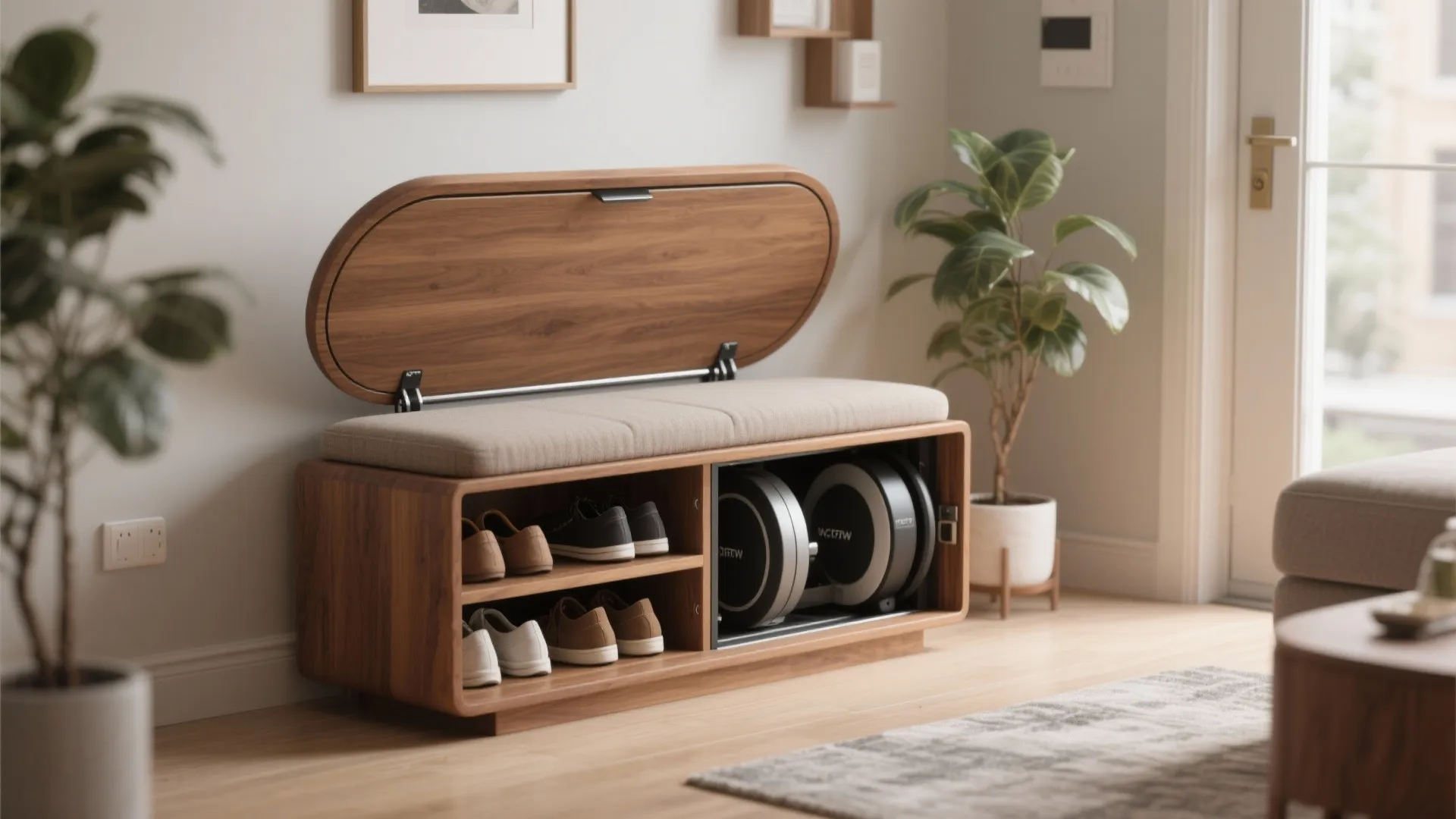 2. Make it double-duty: integrate with furniture