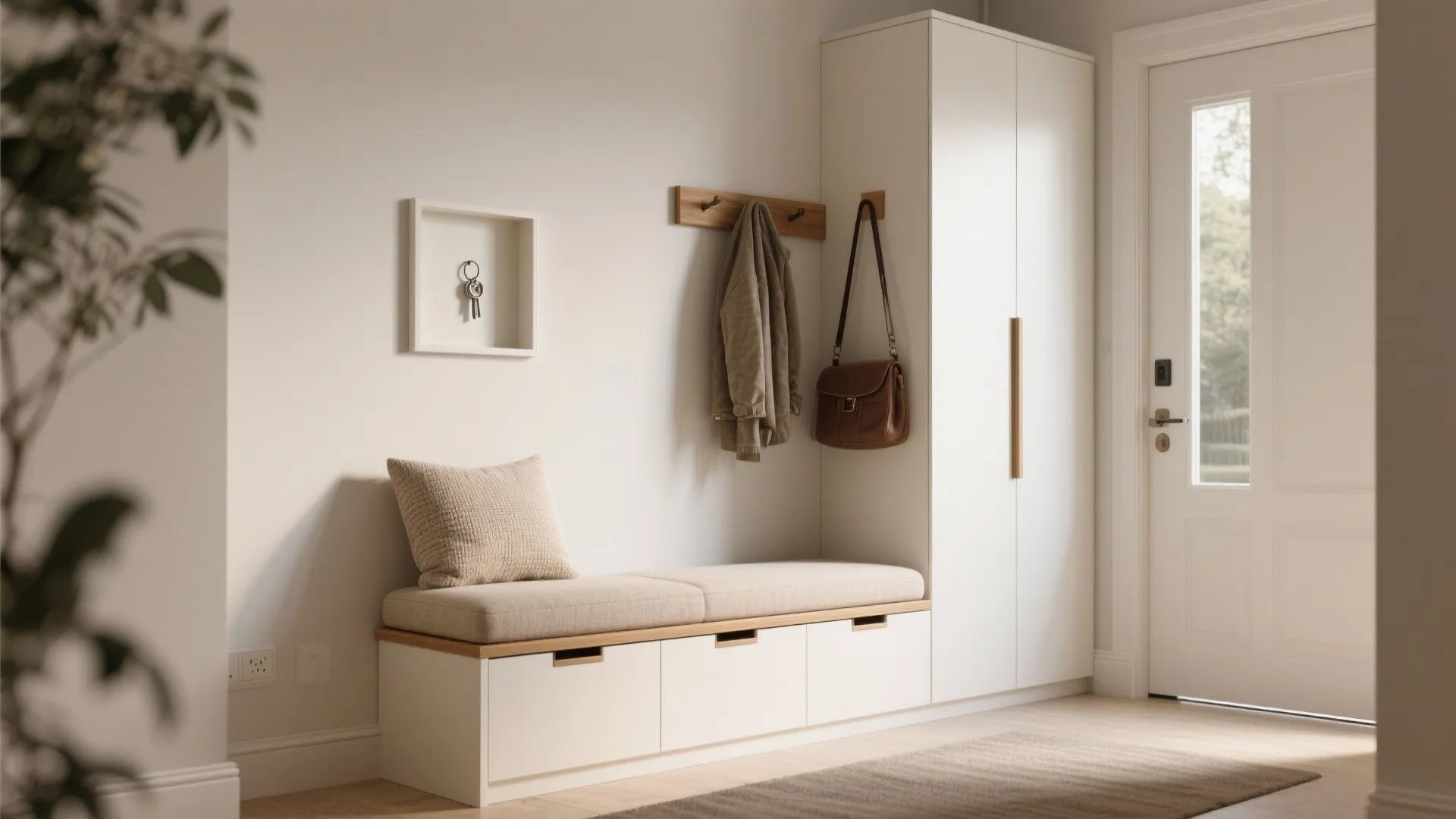 Bench‑Integrated Hall Cupboard