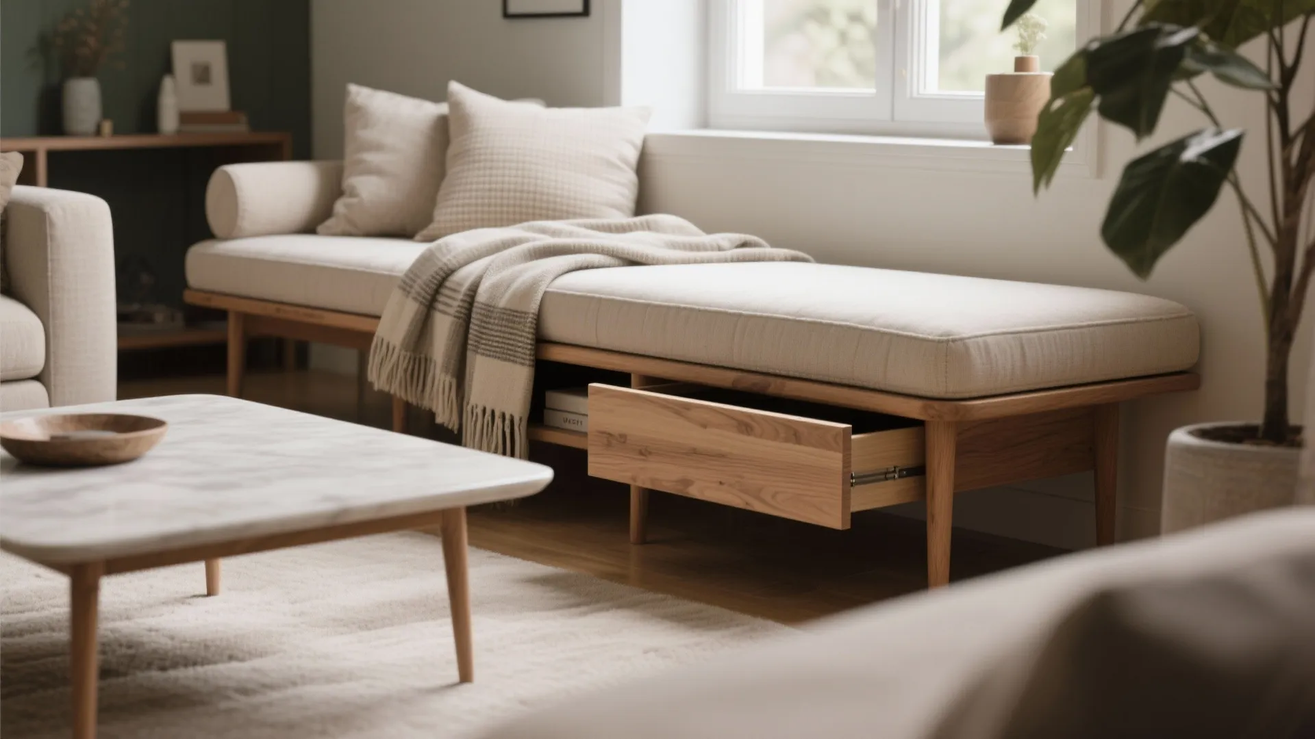 [Section: Bench or Daybed as the Second Sofa]