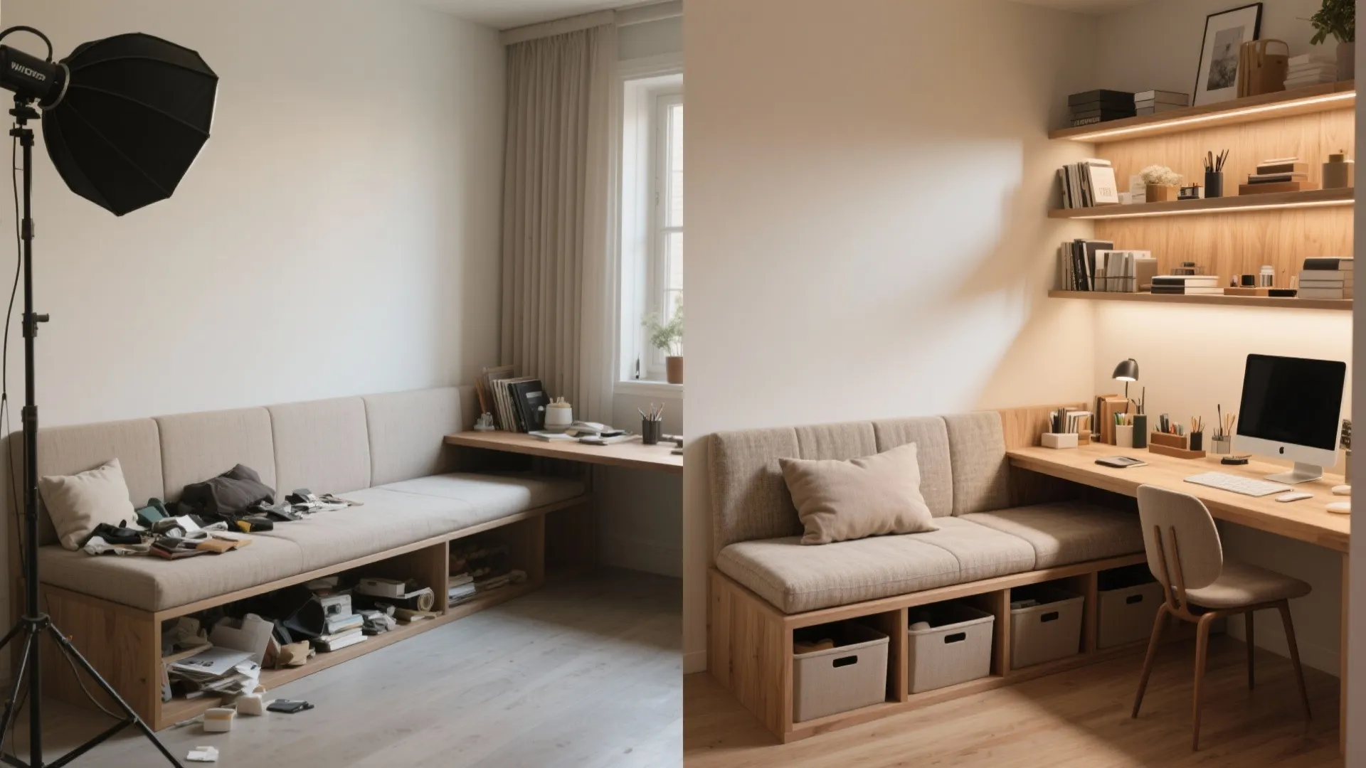 4. Built-in Bench Desk Combo