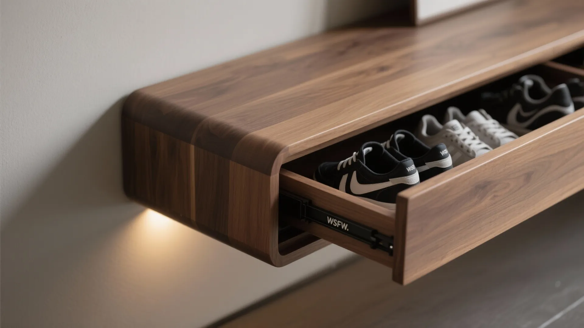 4) Built-In Bench + Coat Ledge: Micro-Mudroom