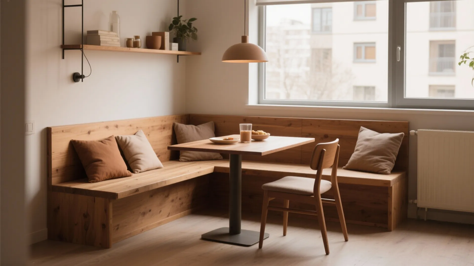 4. Built-in Bench Meets Floor Dining