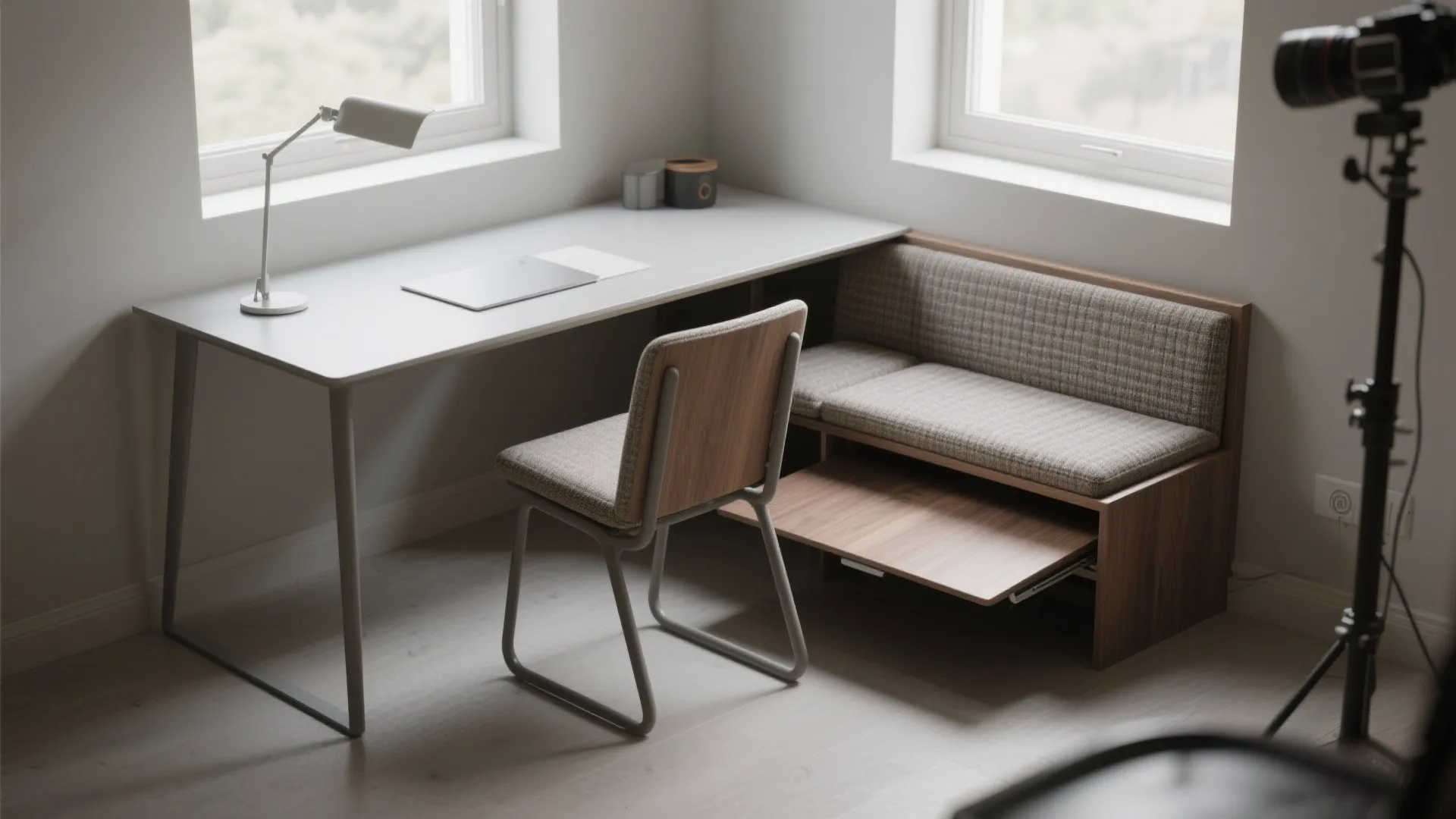 4. Bench seating plus folding leaf for multi-use rooms