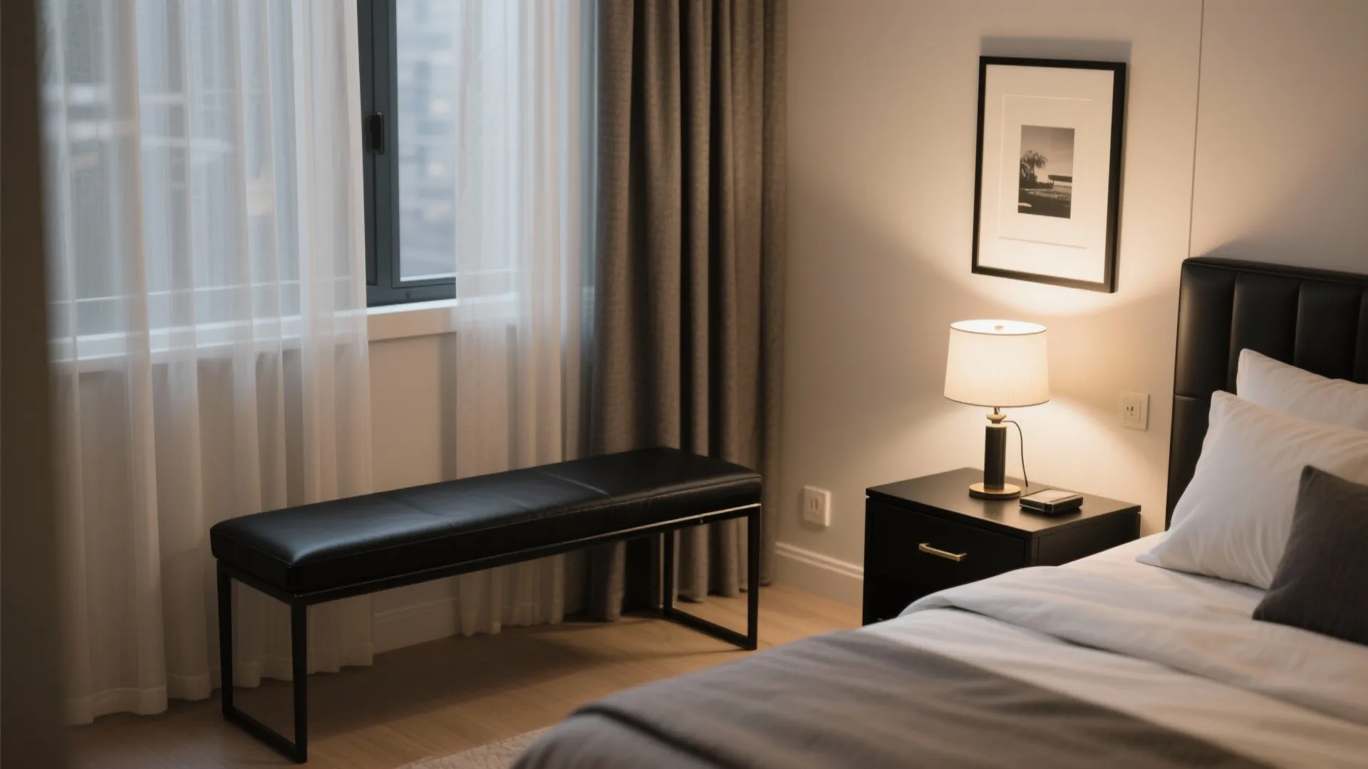 1. Place it at the foot of the bed for instant polish