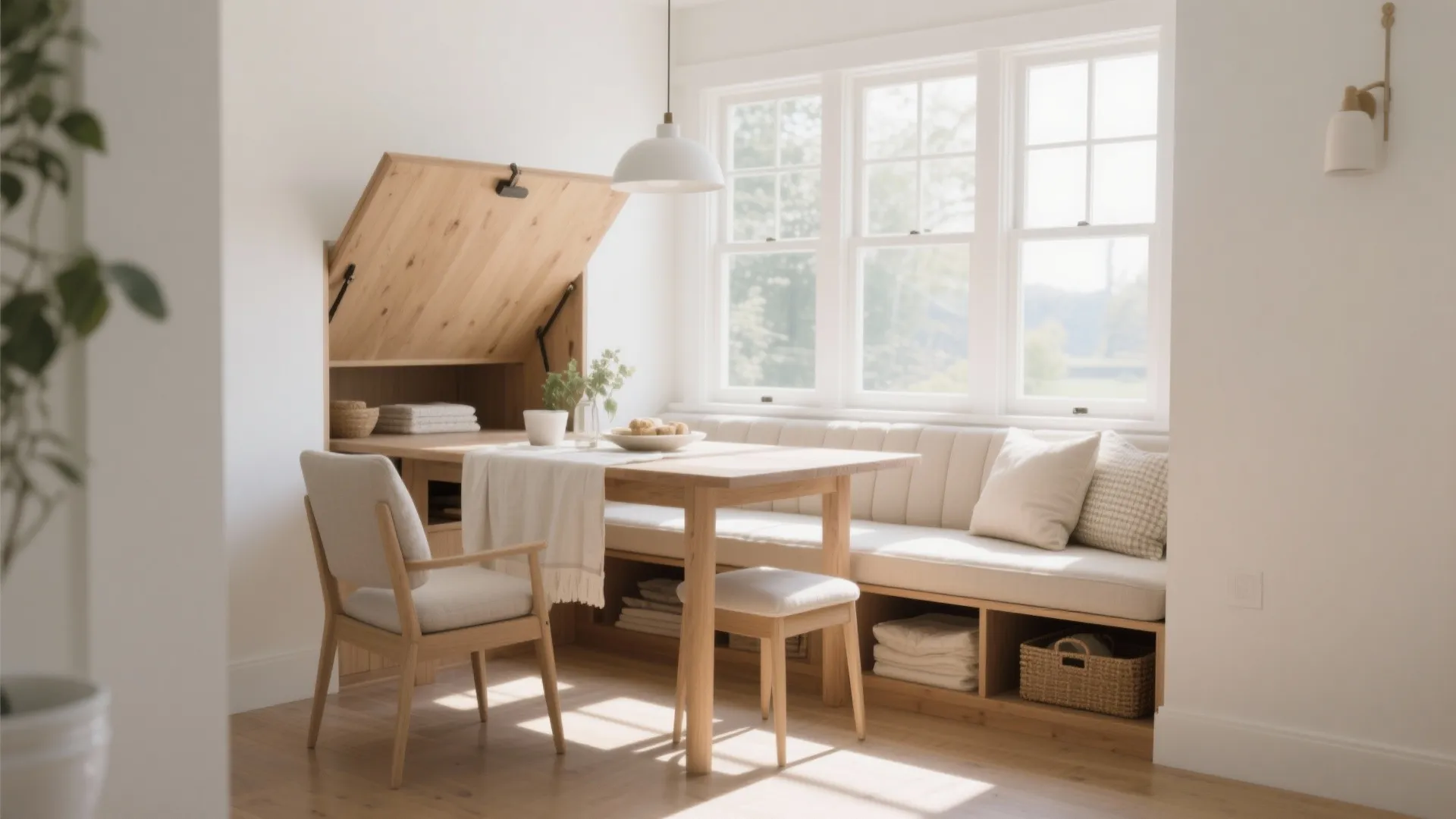 1. Built-in Bench Seating with Hidden Storage