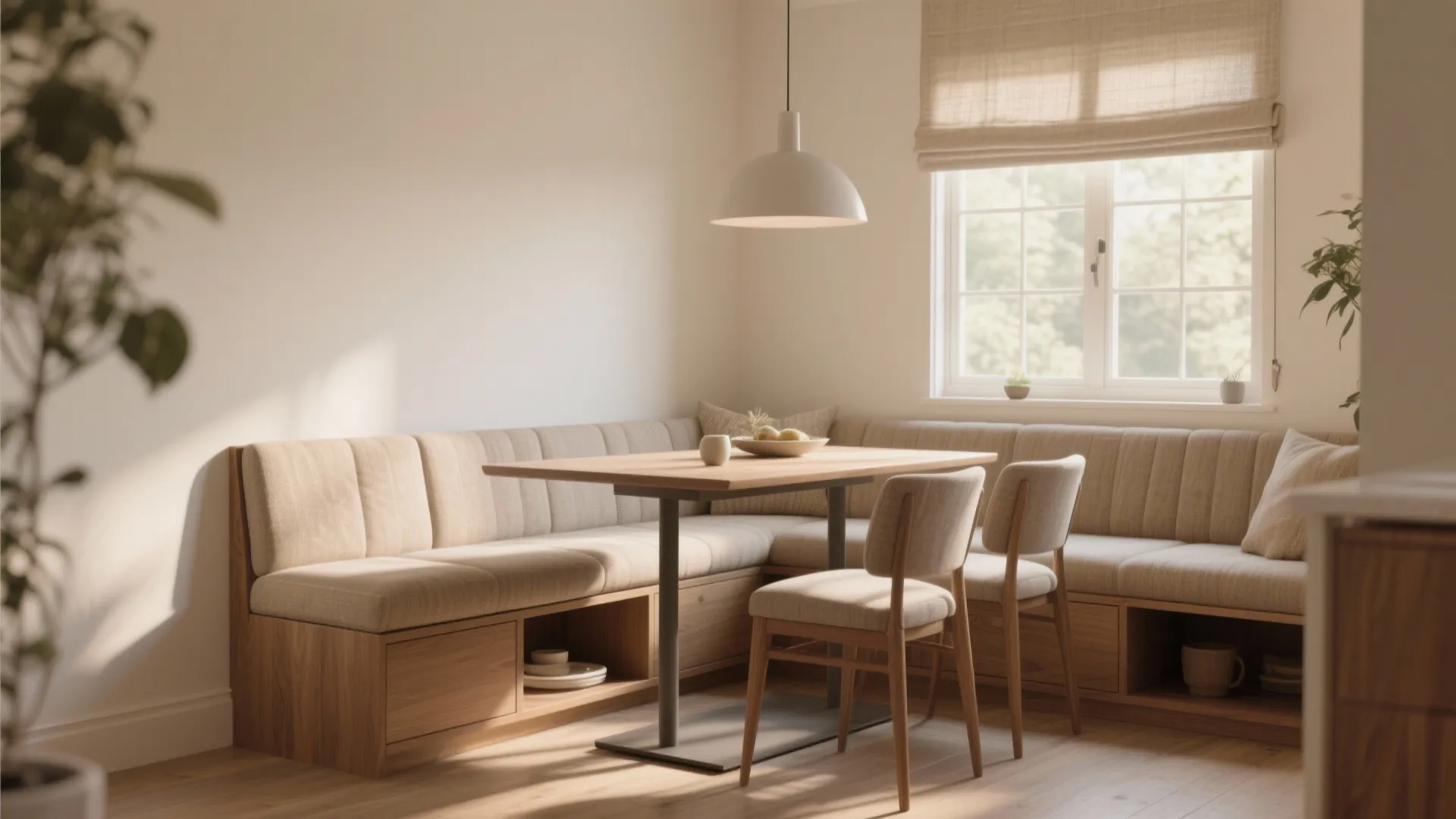 4. Built-In Benches with Hidden Storage