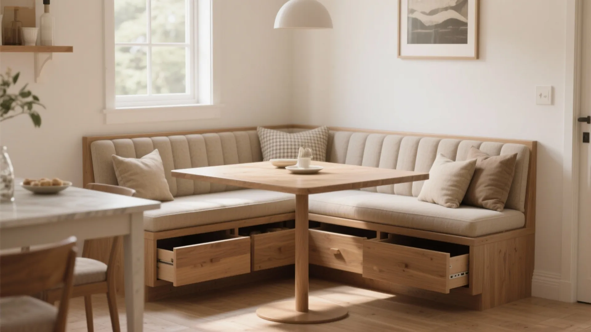 1. Built-in Bench with Hidden Storage