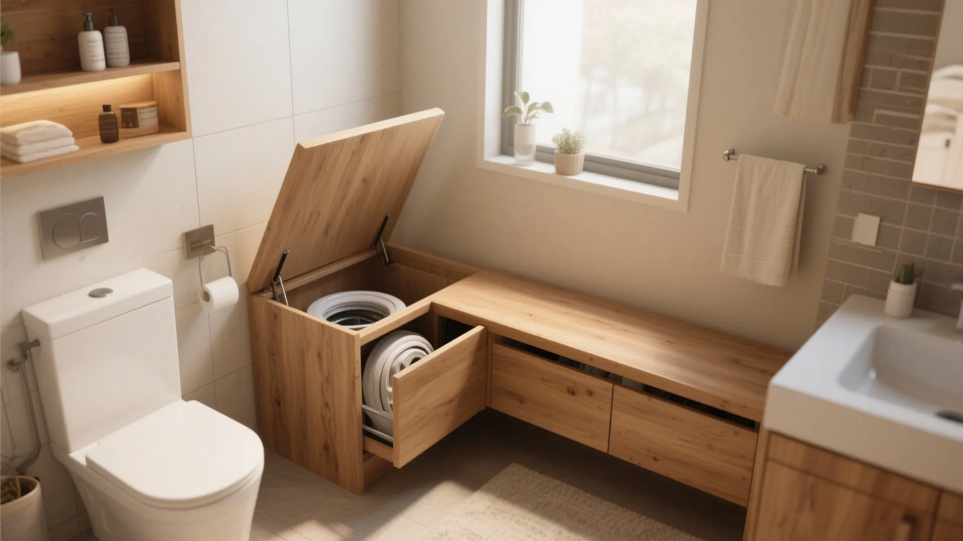 7. Bench with Hidden Storage