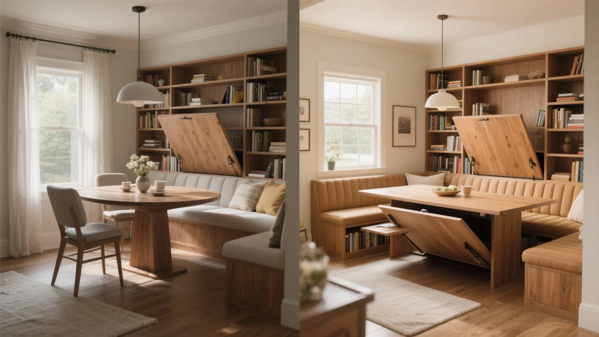 2. Built-In Bench with Hidden Storage