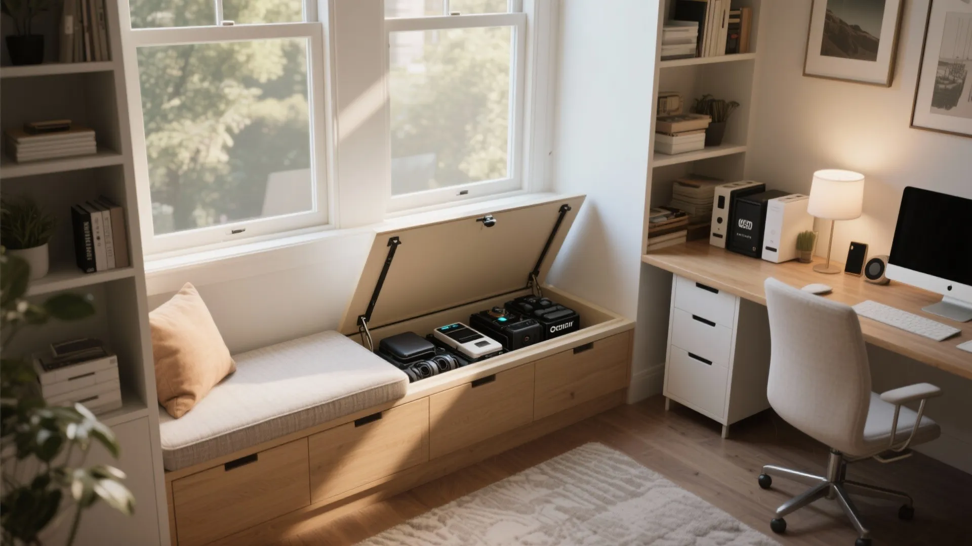 3. Hollow Benches with Hidden Lids