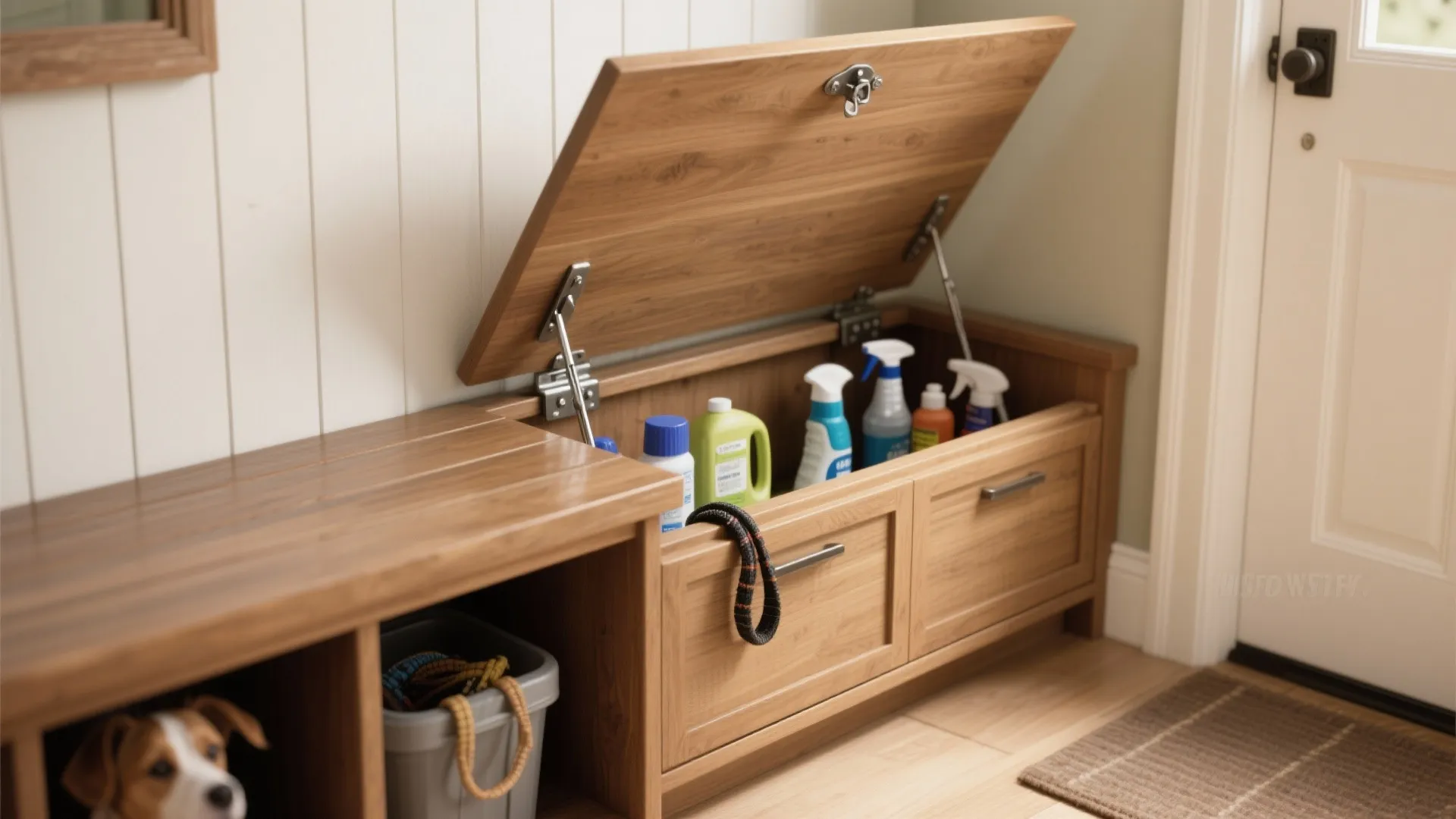 1. Built-in Bench with Hidden Storage