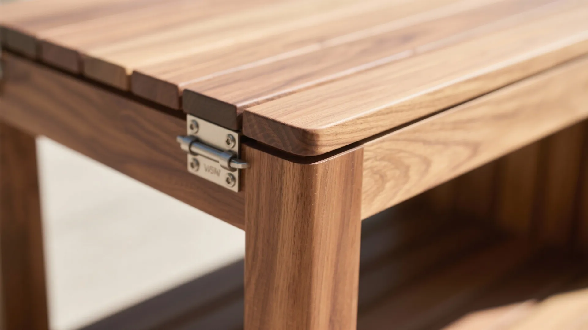 Bench With Hidden Storage for Cushions and Tools