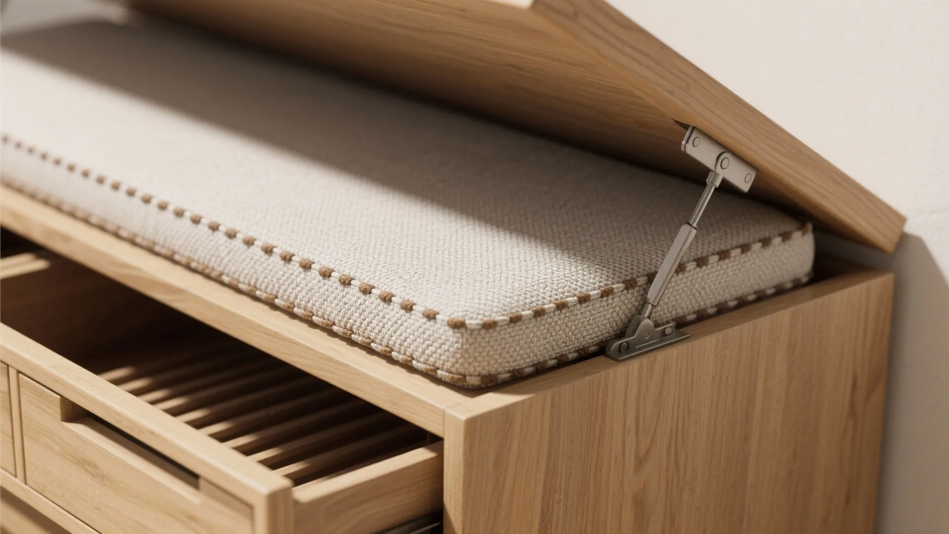 2) Built-In Bench with Hidden Storage