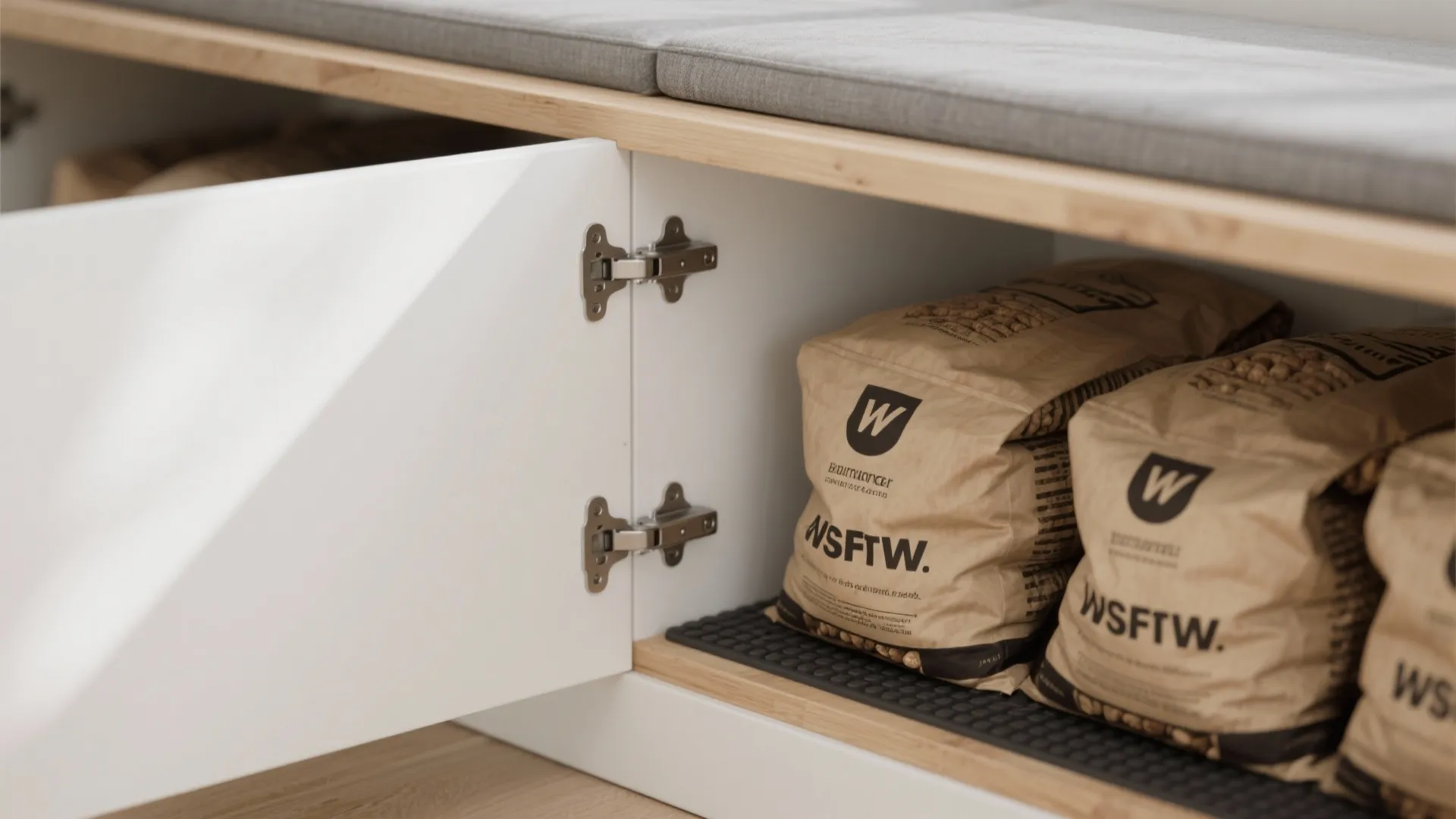 3) Built-In Bench + Hidden Pellet Storage (Breathe and Stash)