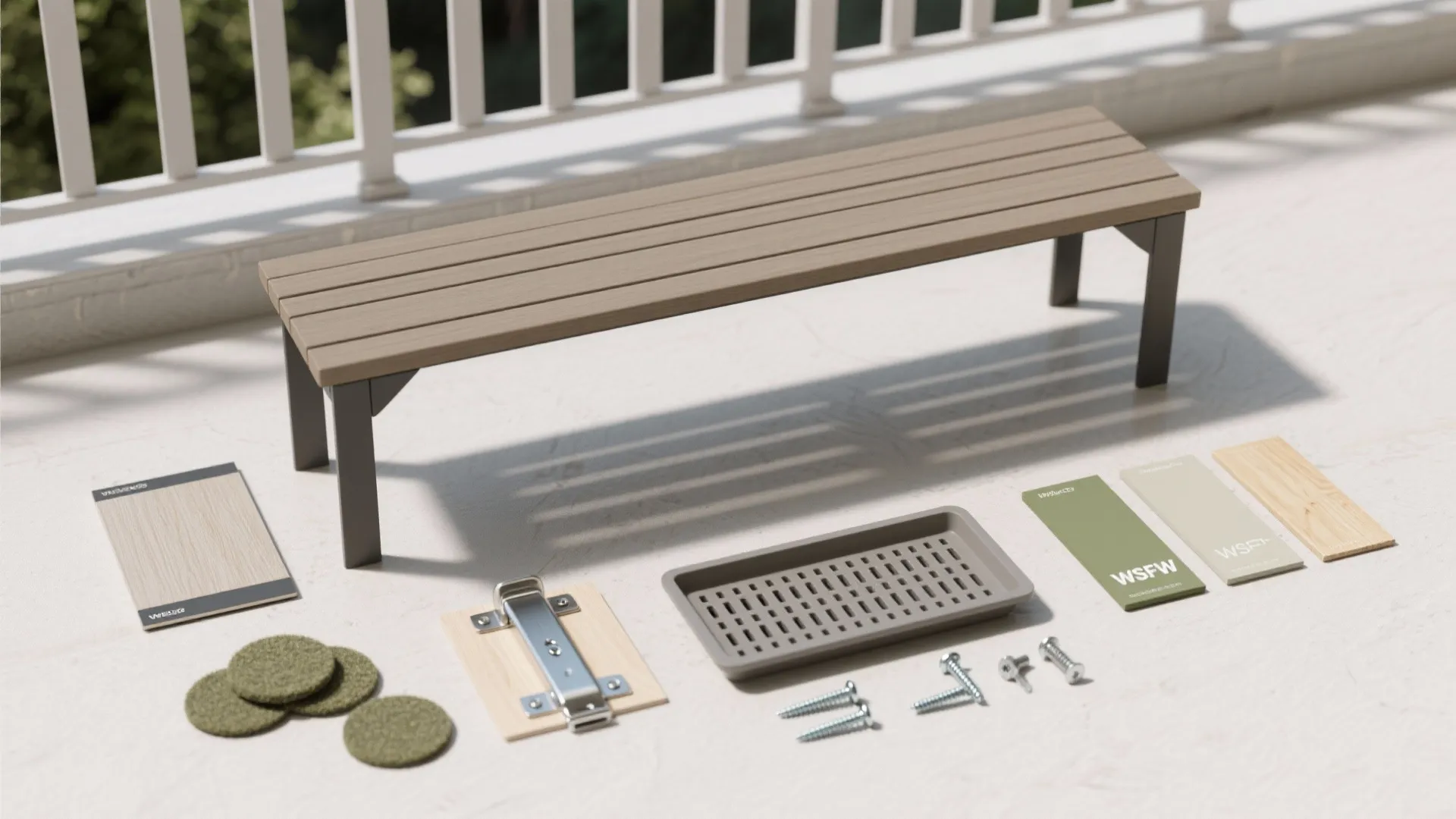 Slim Storage Bench with Hidden Planter