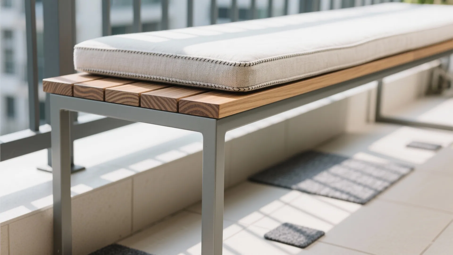 1) Minimalist corner seating with integrated storage