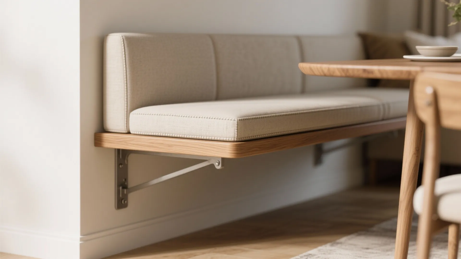 Floating bench + compact table