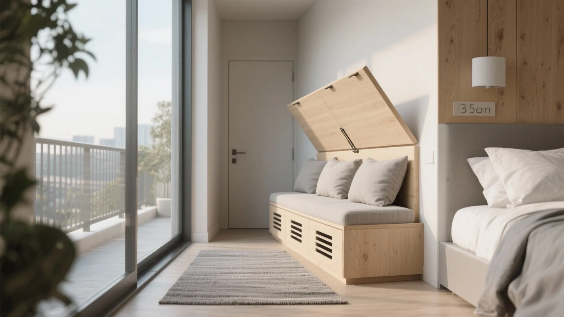 A built-in bench (with real storage)