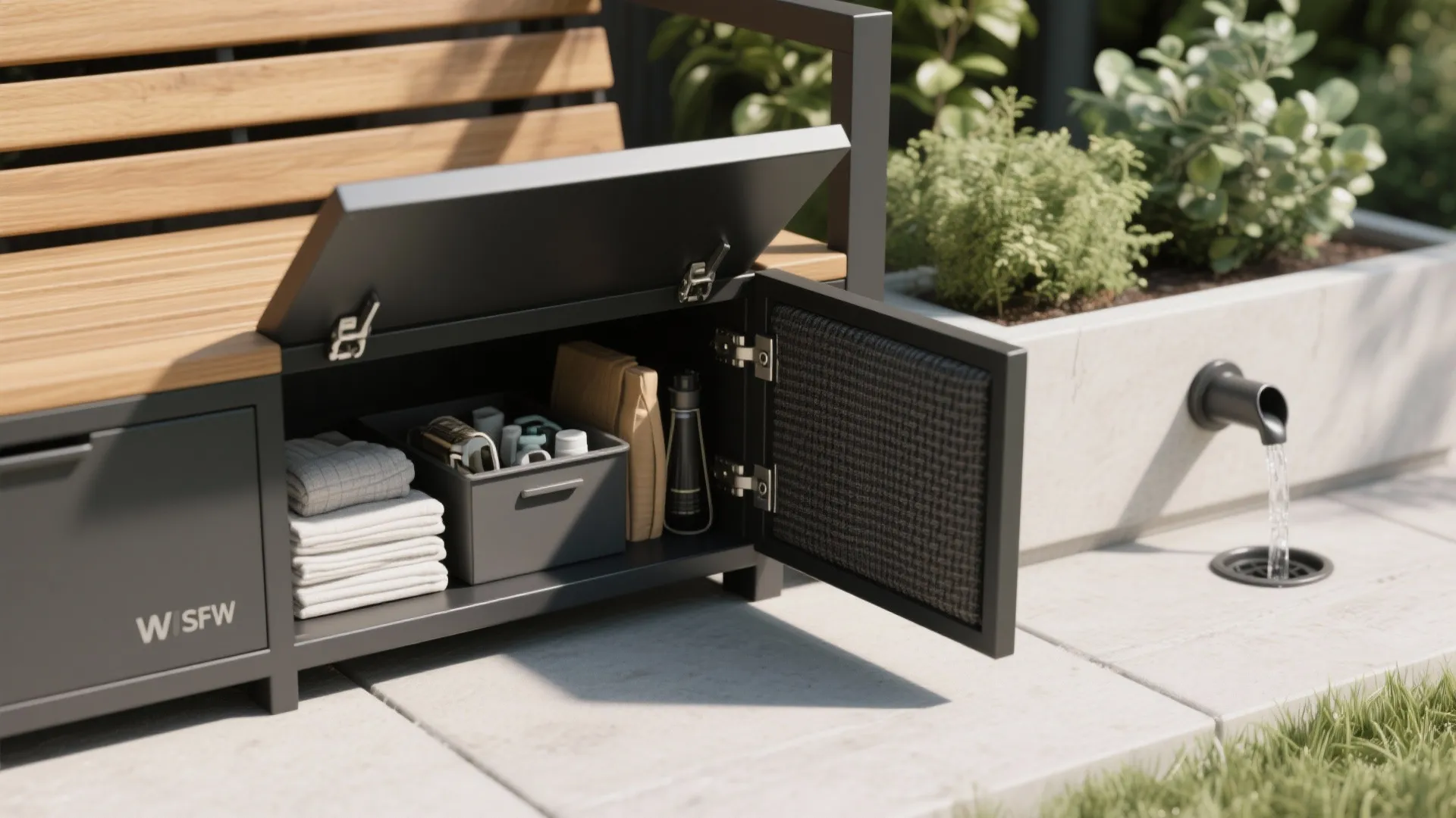 Smart storage and balcony wellness corner