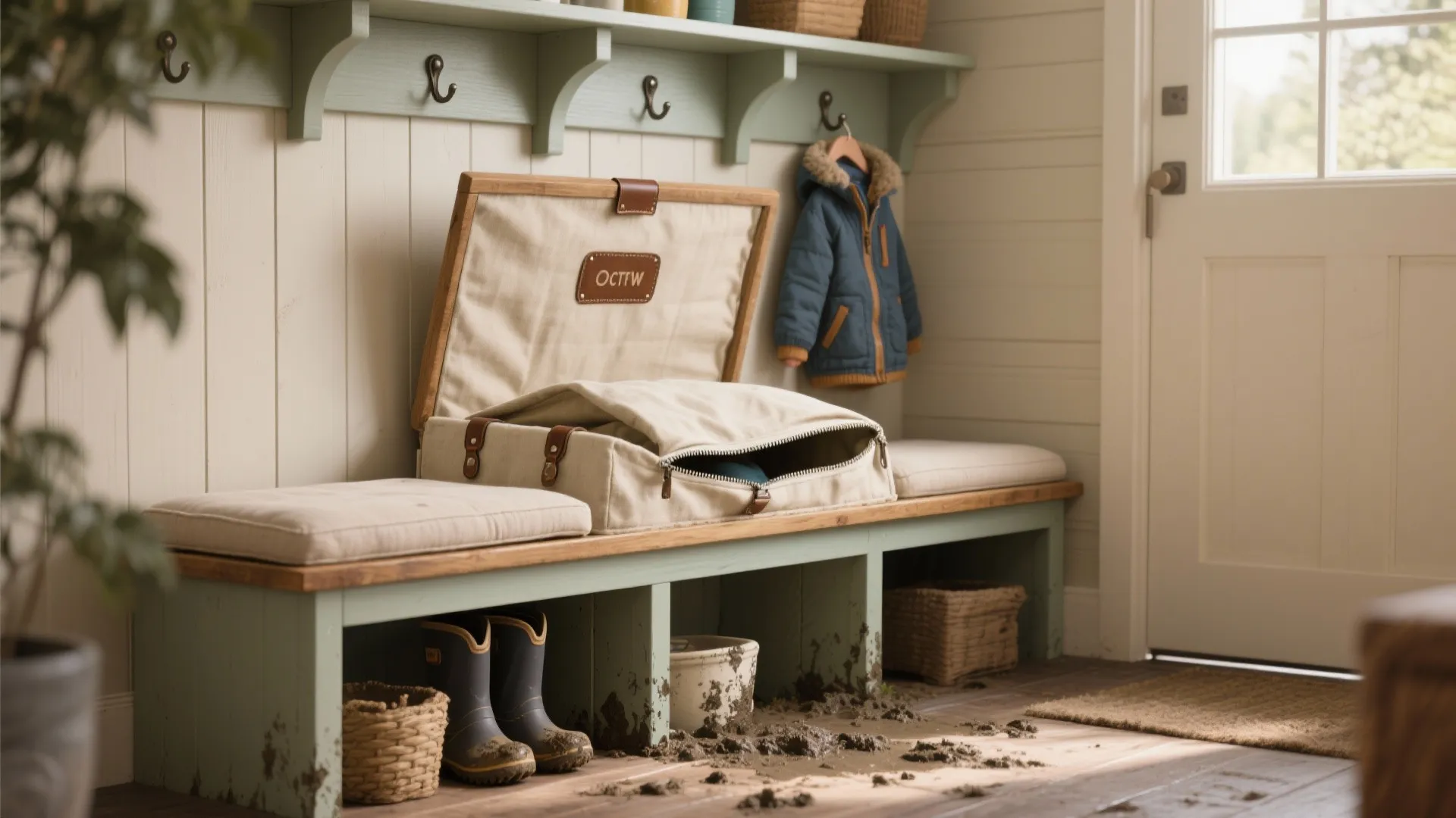 2. Bench with removable liner