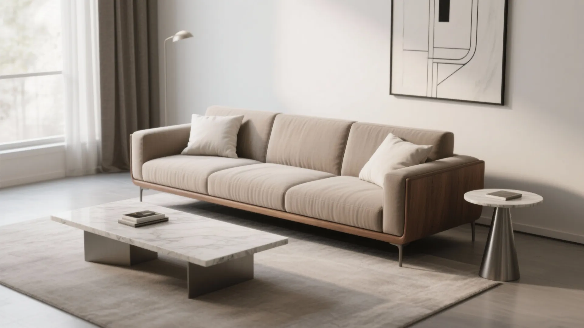 Bench-Seat Sofa with a Tight Back (Tailored Modern)