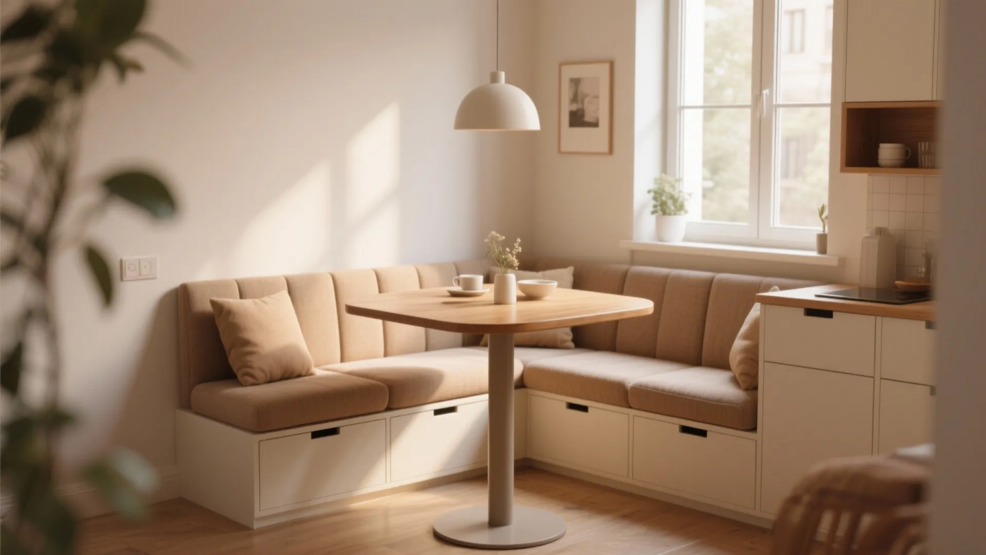 3. Built-In Bench Seating