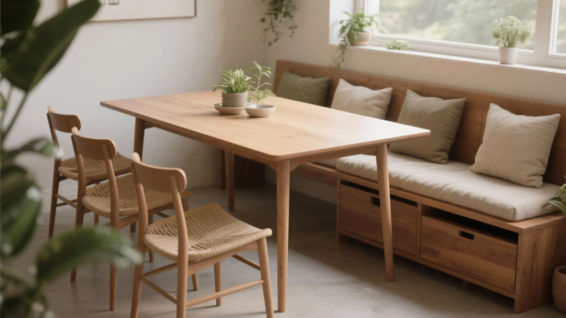 1. Bench seating to squeeze in more people