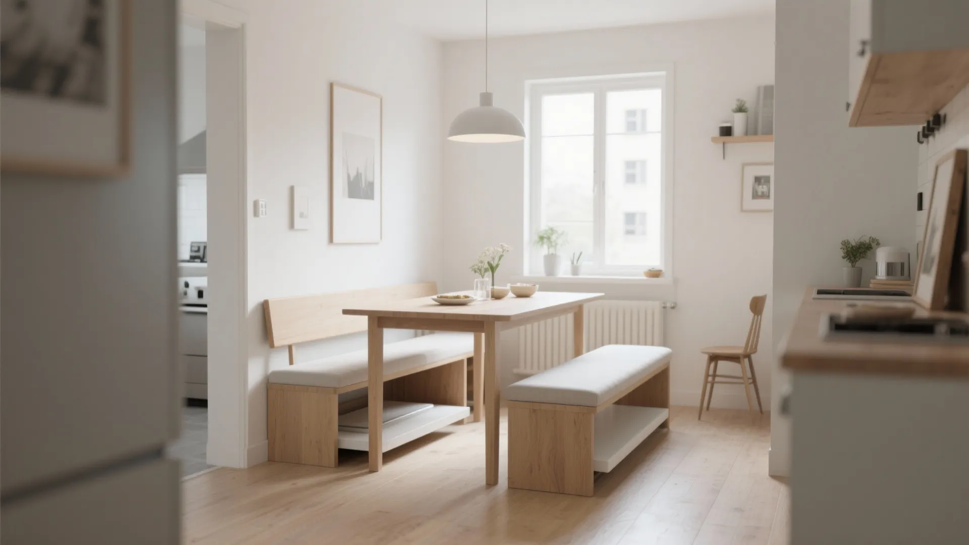 4. Double up with bench seating