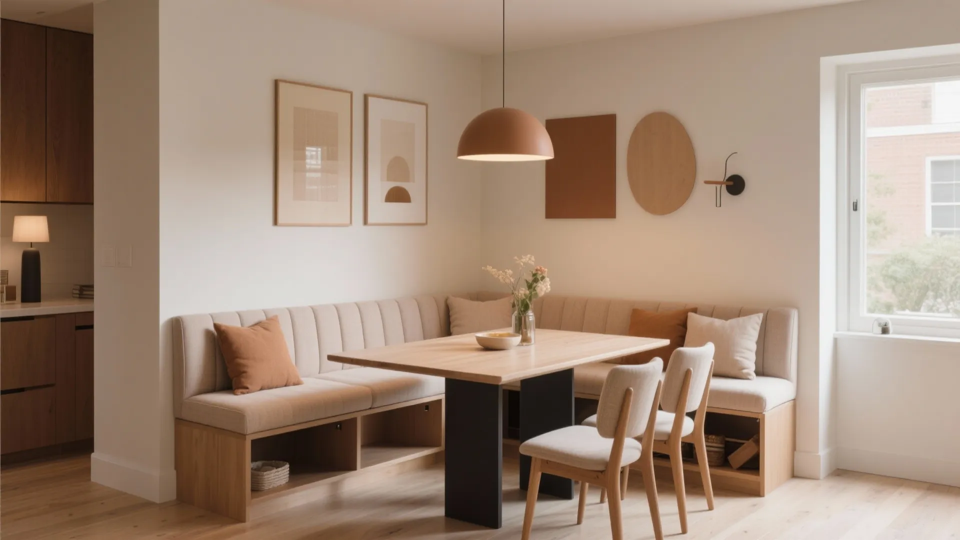 Bench Seating Along One Wall