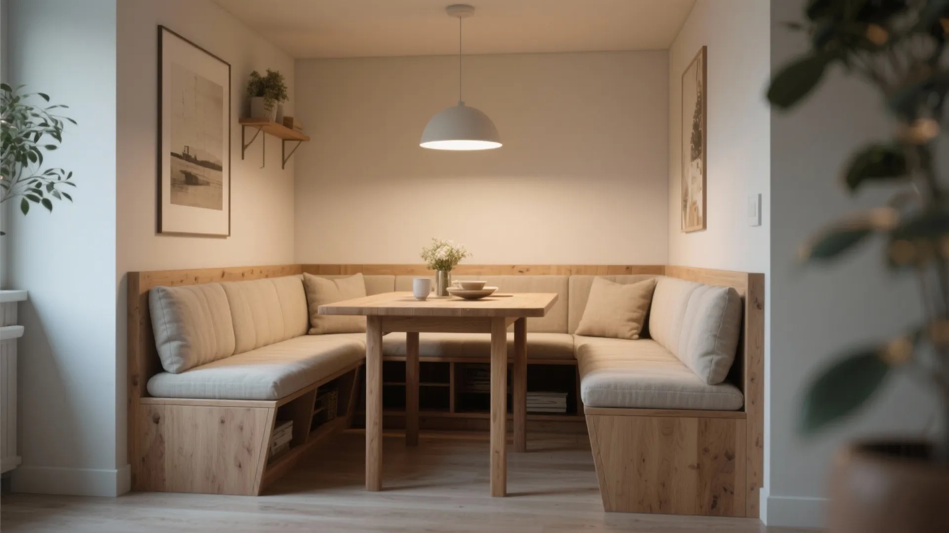 3. Bench Seating with Storage